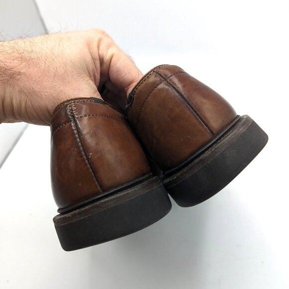 Allen Edmonds Warren Sz 8 D Brown Oxford Leather Pinch Loafers Preppy Derby Shoe main image 5